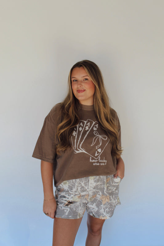Camo Print Drawstring Boxer Shorts