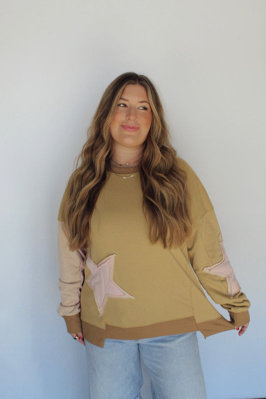 Sage Green Star Crewneck