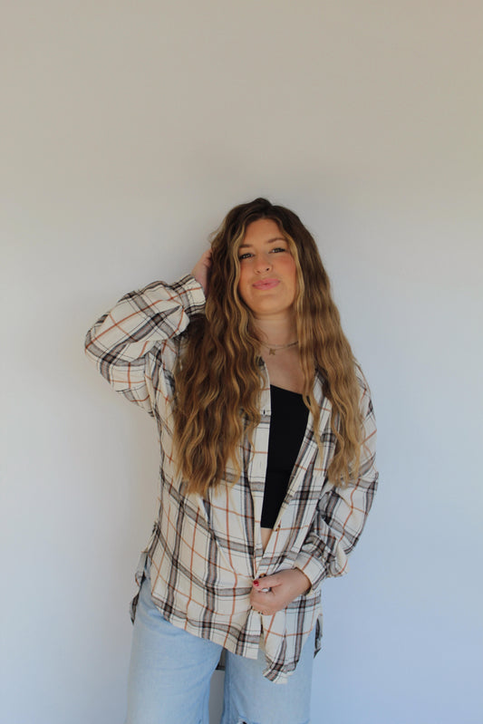 Pumpkin Spice Plaid Flannel