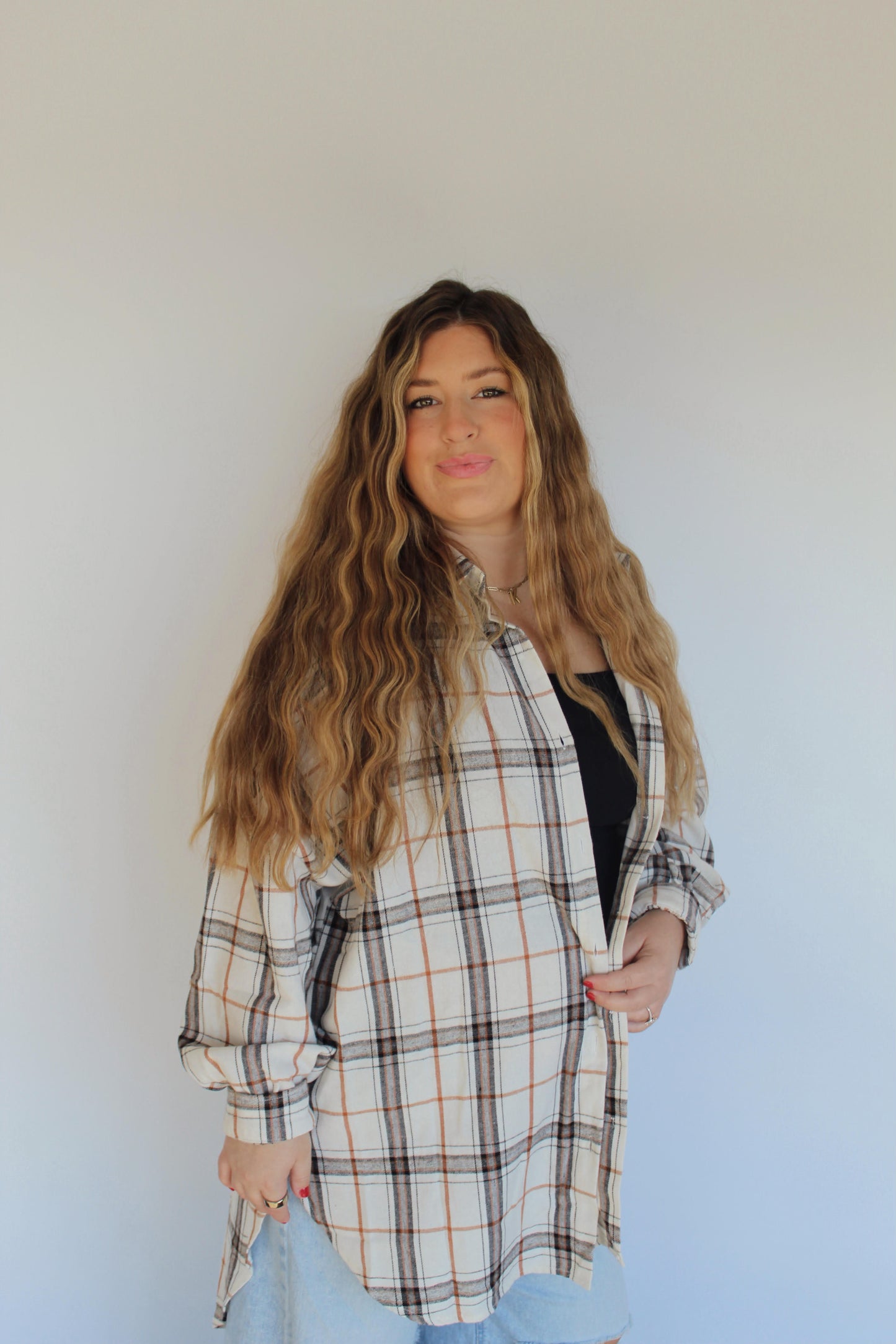 Pumpkin Spice Plaid Flannel