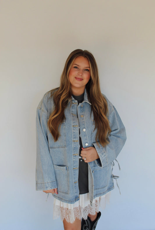 The Tied-Up Denim Jacket
